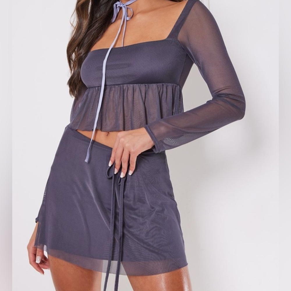 PrettyLittleThing Dark Gray Set - New